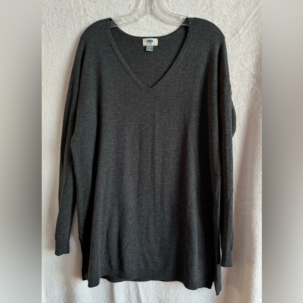 Old Navy Charcoal V-Neck Sweater